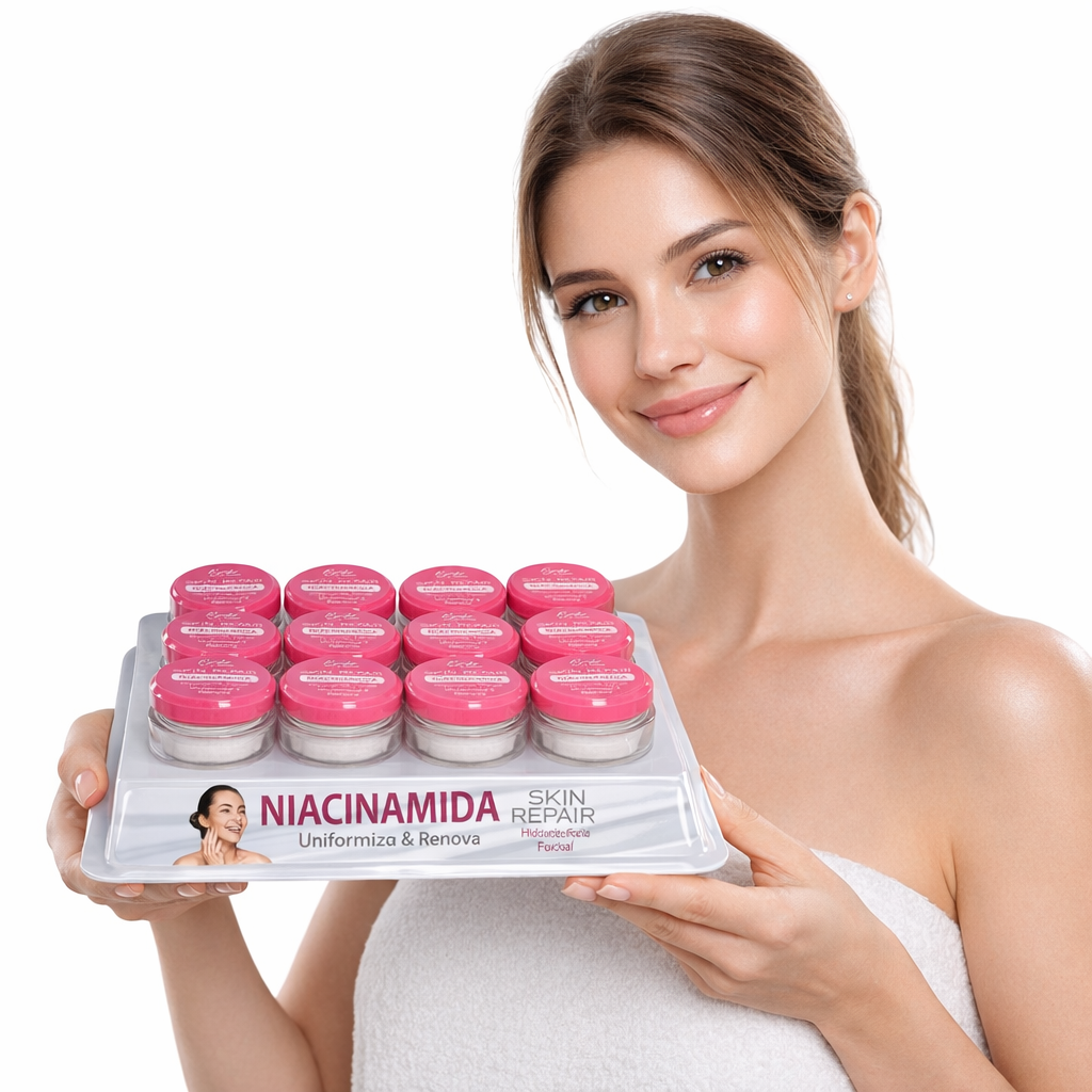Hidratante Facial de Niacinamida - Vitamina B3 - Box com 12 unidades